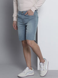 The Indian Garage Co Men Blue Slim Fit Denim Shorts