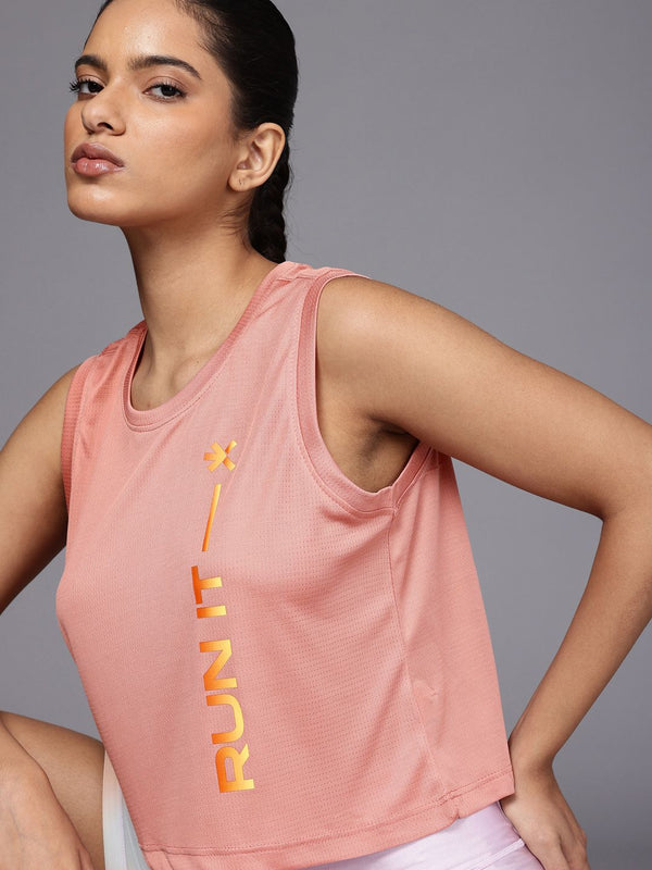 HRX oleh Hrithik Roshan Typography Printed Rapid-Dry Running T-shirt