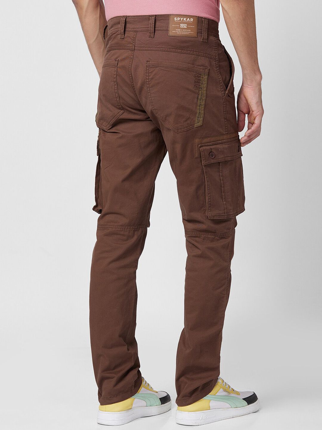 SPYKAR Men Mid-Rise Cotton Cargos Trousers