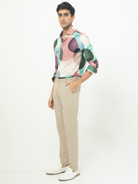 RARE RABBIT Men Drent Abstract Printed Slim Fit Shirt