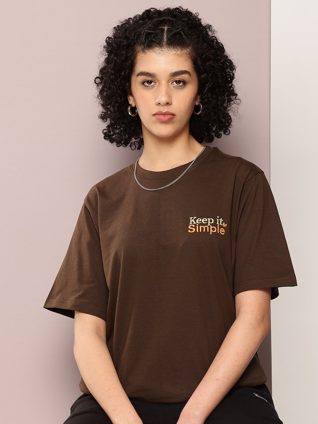 DILLINGER Women Typography Printed Oversized T-shirt