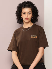 DILLINGER Women Typography Printed Oversized T-shirt