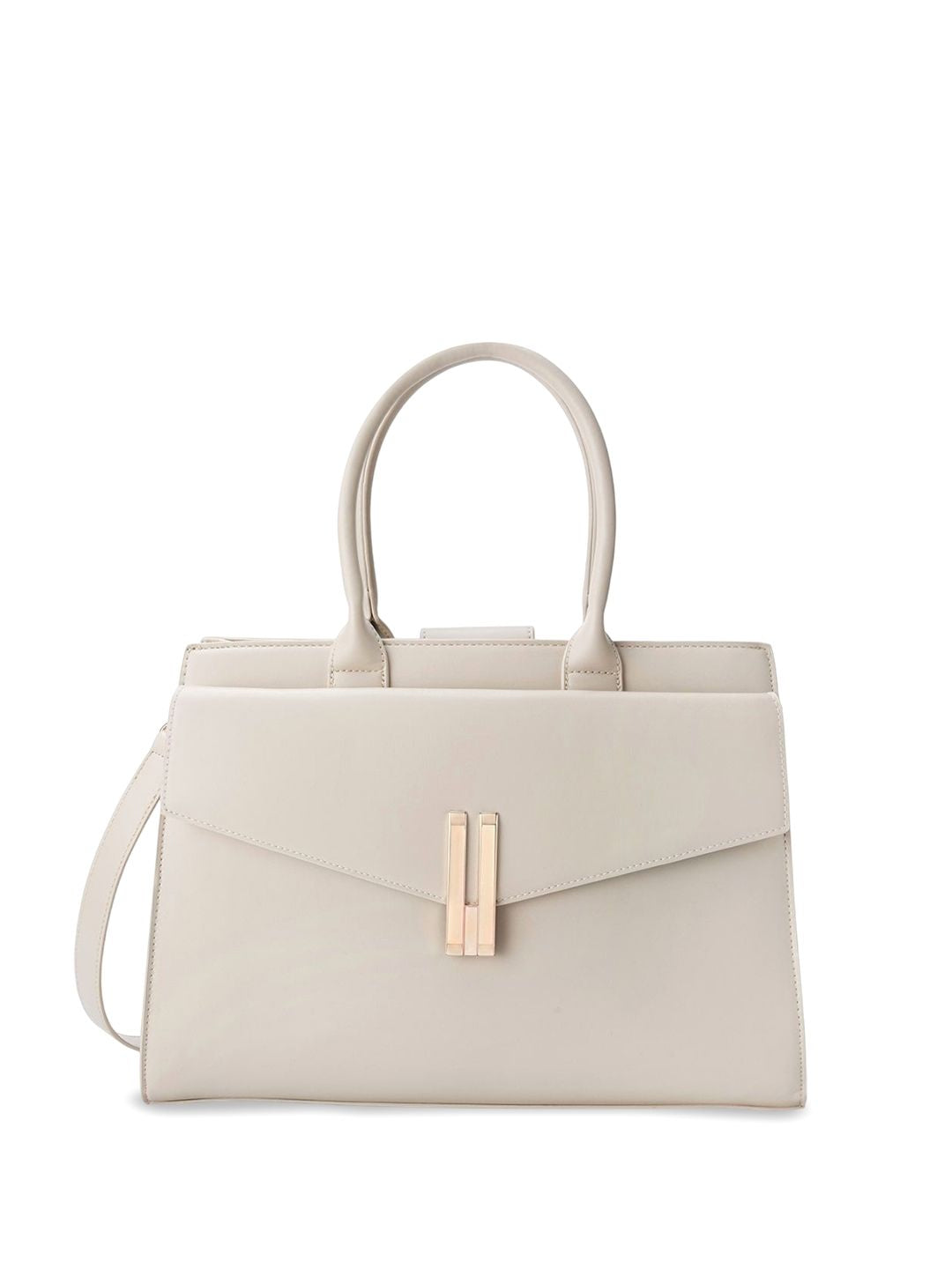 Lino Perros Oversized Structured Satchel with Cut Work