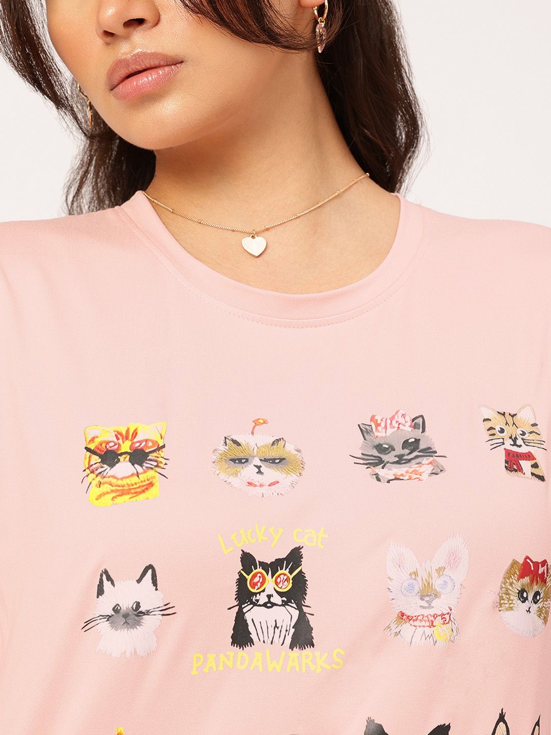 DressBerry Regular Fit Graphic Printed T-shirt