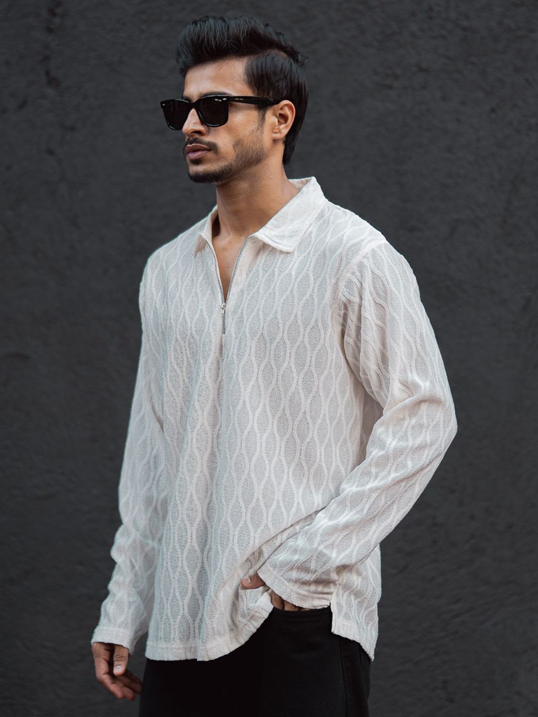 Powerlook Men Semi Sheer Casual T-Shirt