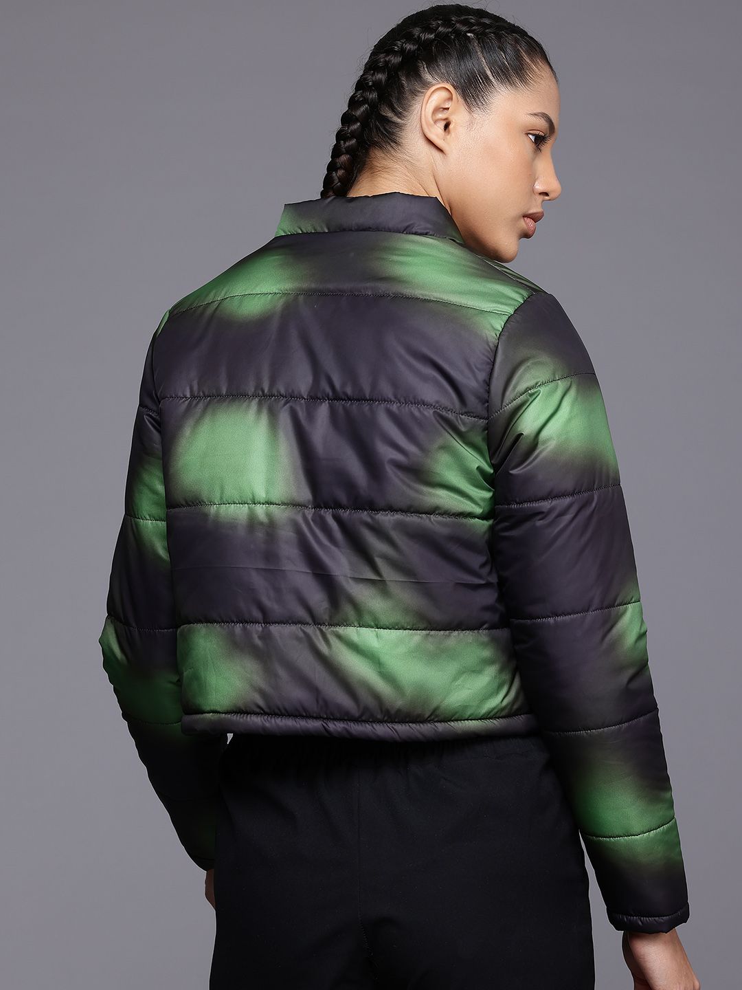 HRX by Hrithik Roshan Dyed Crop Padded Lifestyle Jacket
