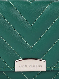 Lino Perros Women Geometric Textured Envelope Wallet with Quilted Detail