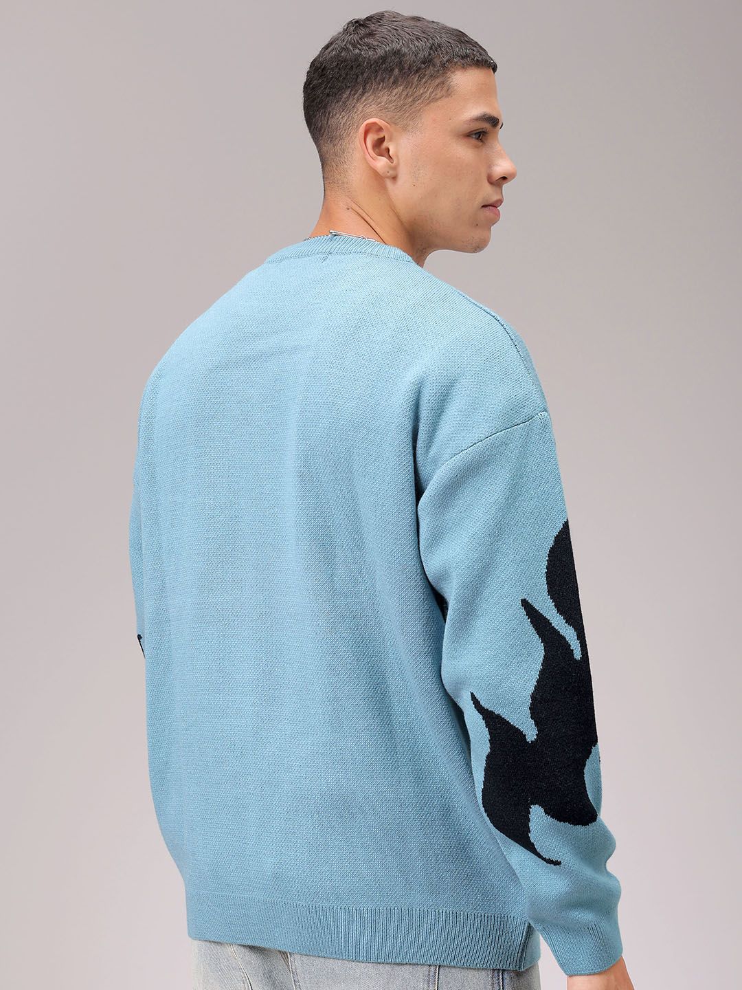 The Indian Garage Co Men Solid Round Neck Pullover