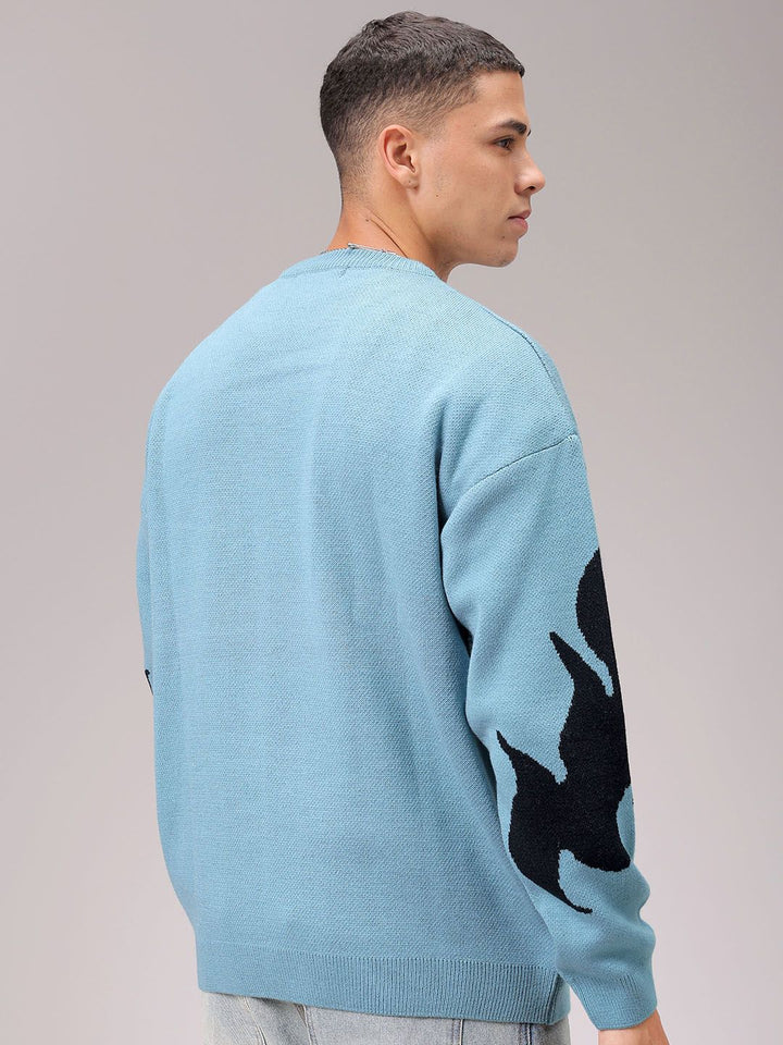 The Indian Garage Co Men Solid Round Neck Pullover