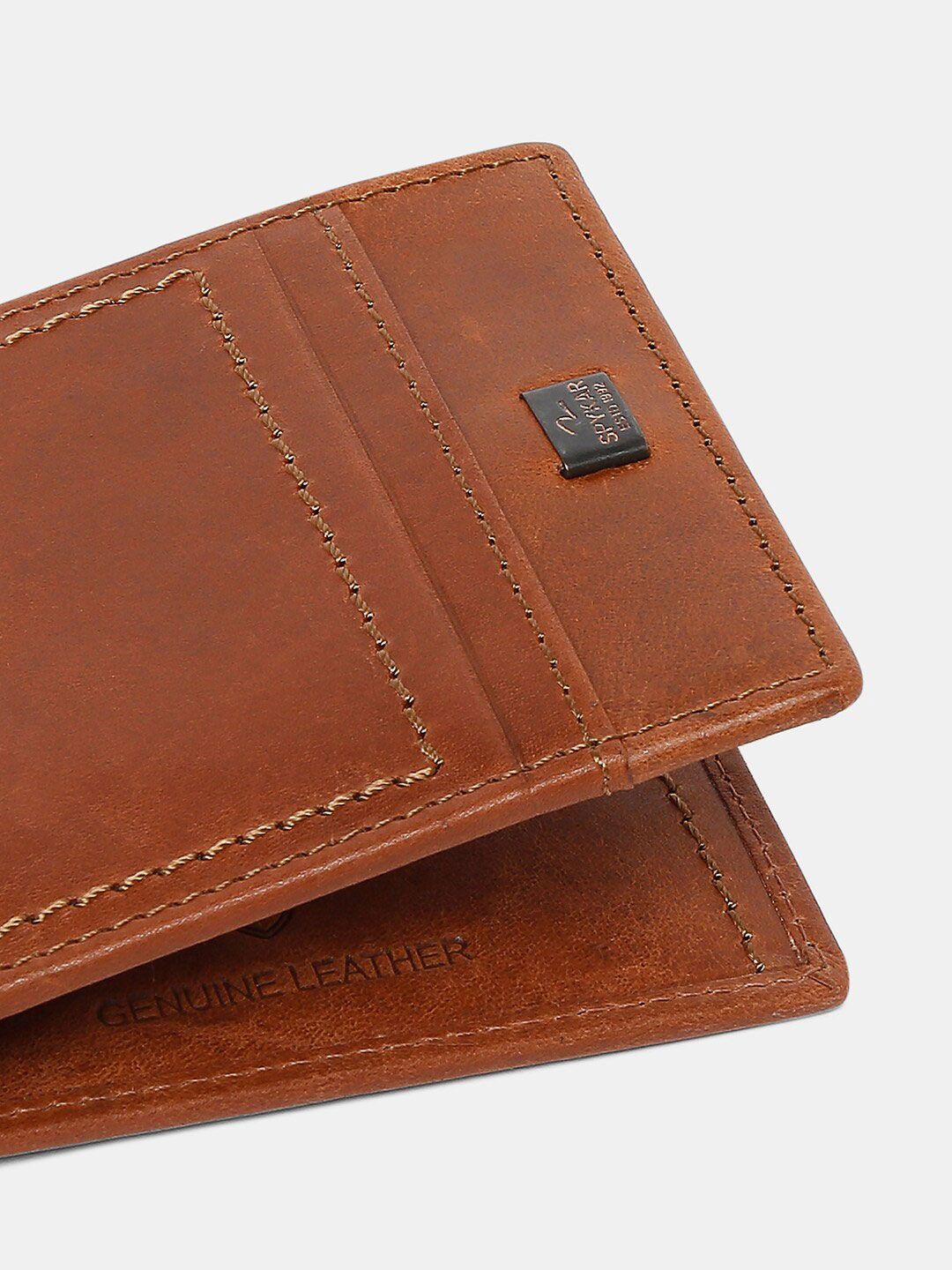 SPYKAR Men Brown Leather Two Fold Wallet
