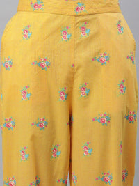 AURELIA Floral Yoke Design Thread Work V-Neck Straight Kurta
