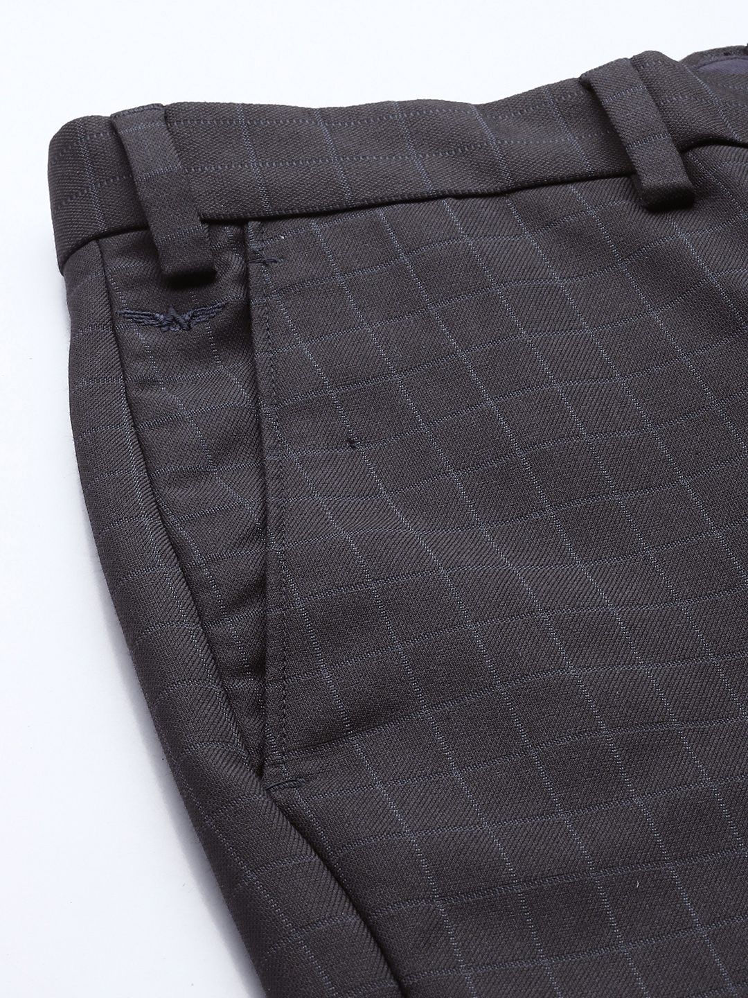 Park Avenue Men Checked Formal Trousers