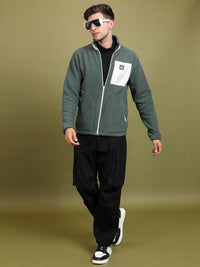 HIGHLANDER Mock Collar Front-Open Sweatshirt
