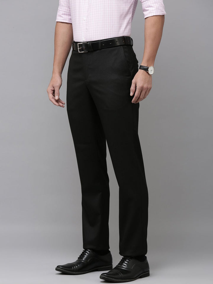 Park Avenue Men Mid Rise Flat Front Formal Trousers