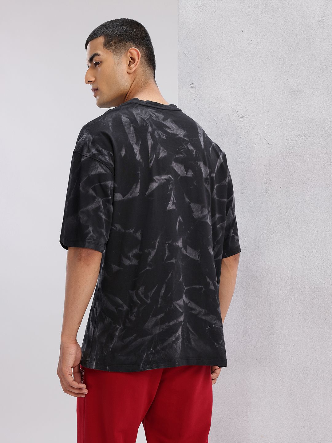 HRX by Hrithik Roshan Printed Drop-Sleeves Pure Cotton Oversized Lifestyle T-shirt