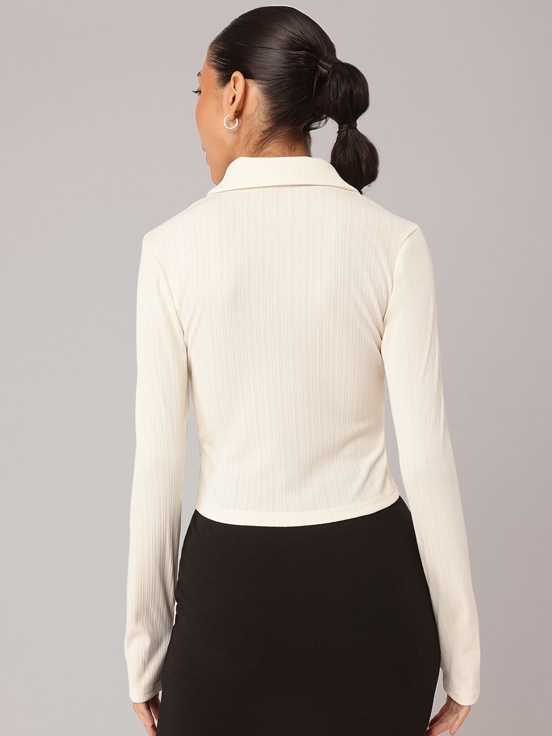 DressBerry Knits & Bits Front Button Textured Top