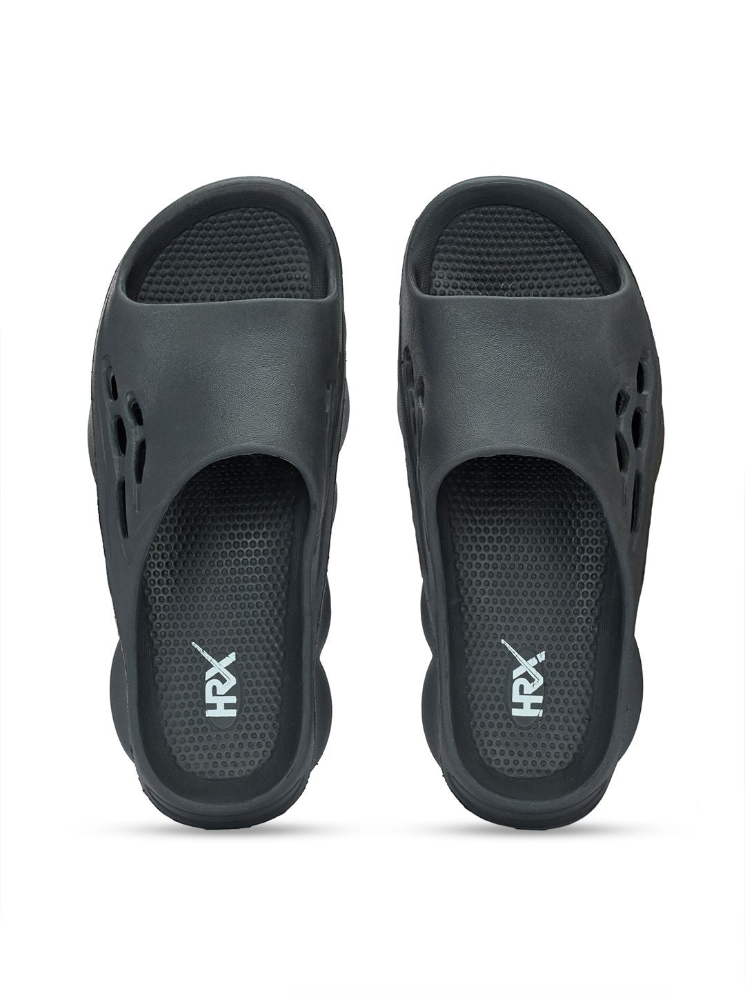 HRX by Hrithik Roshan Men Grey Rubber Sliders