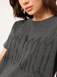 DressBerry Urban Chic Cotton Terry Relaxed Fit Printed T-Shirt & Trouser Co-Ords