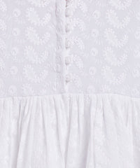 Vastramay Girls Bulat Leher Bulat Chikankari Kurta Kapas Pure dengan Legging