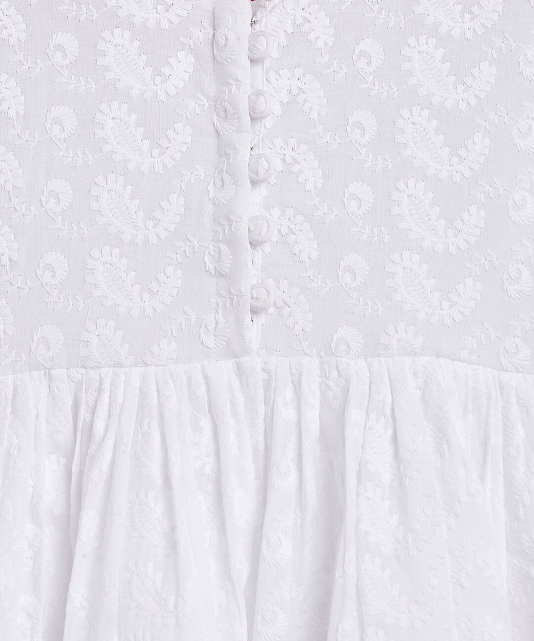 VASTRAMAY Girls Embroidered Round Neck Chikankari Pure Cotton Kurta With Legging