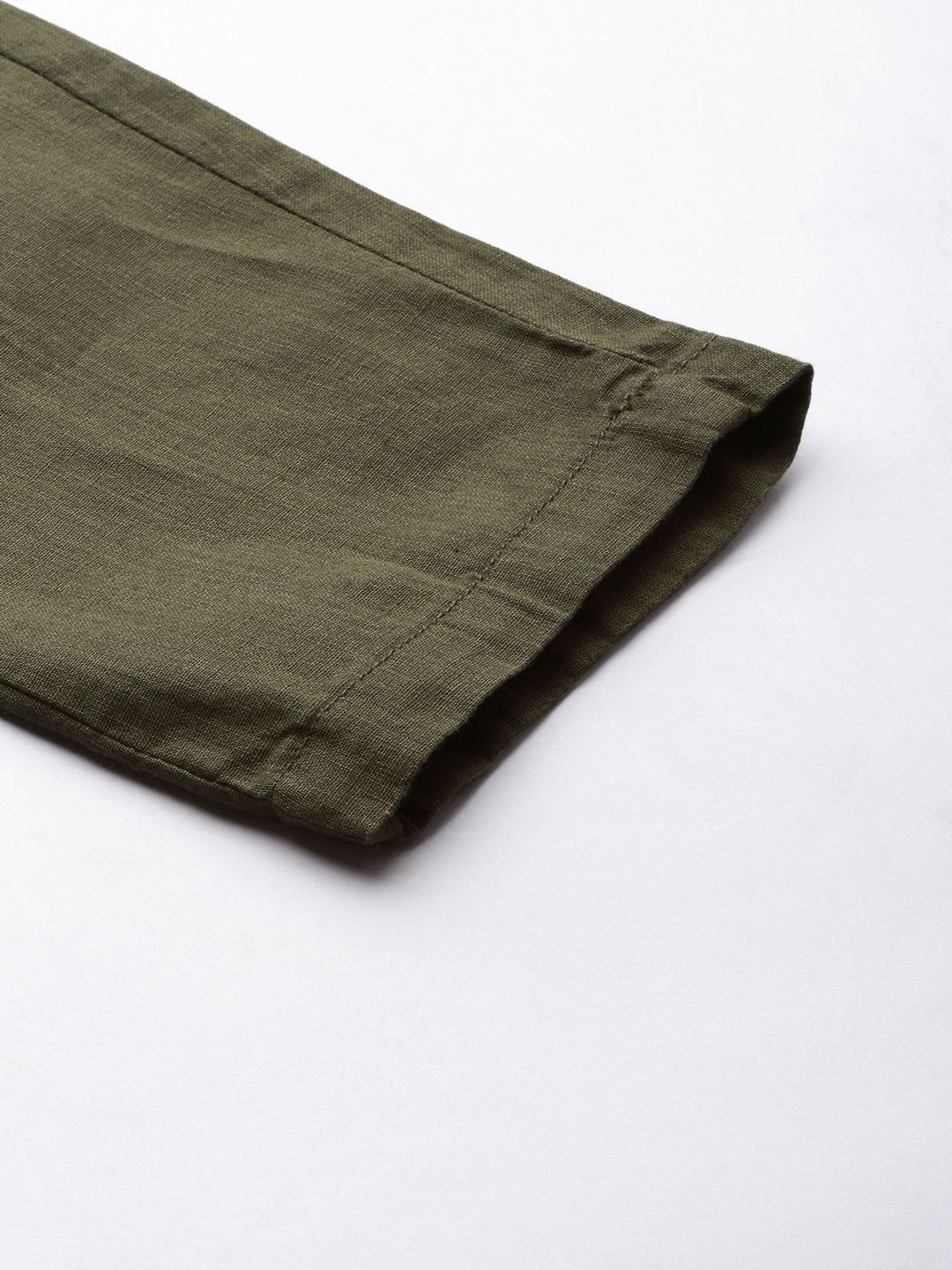 The Indian Garage Co Men Slim Fit Pure Cotton Trousers