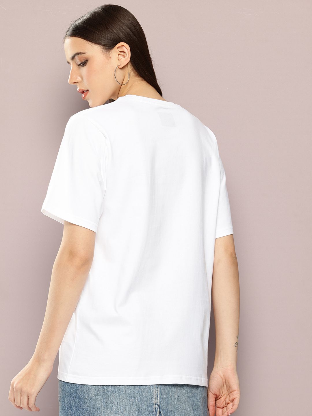 Dillinger Womens Short Sleeve Oversized Varsity Printed Tshirt