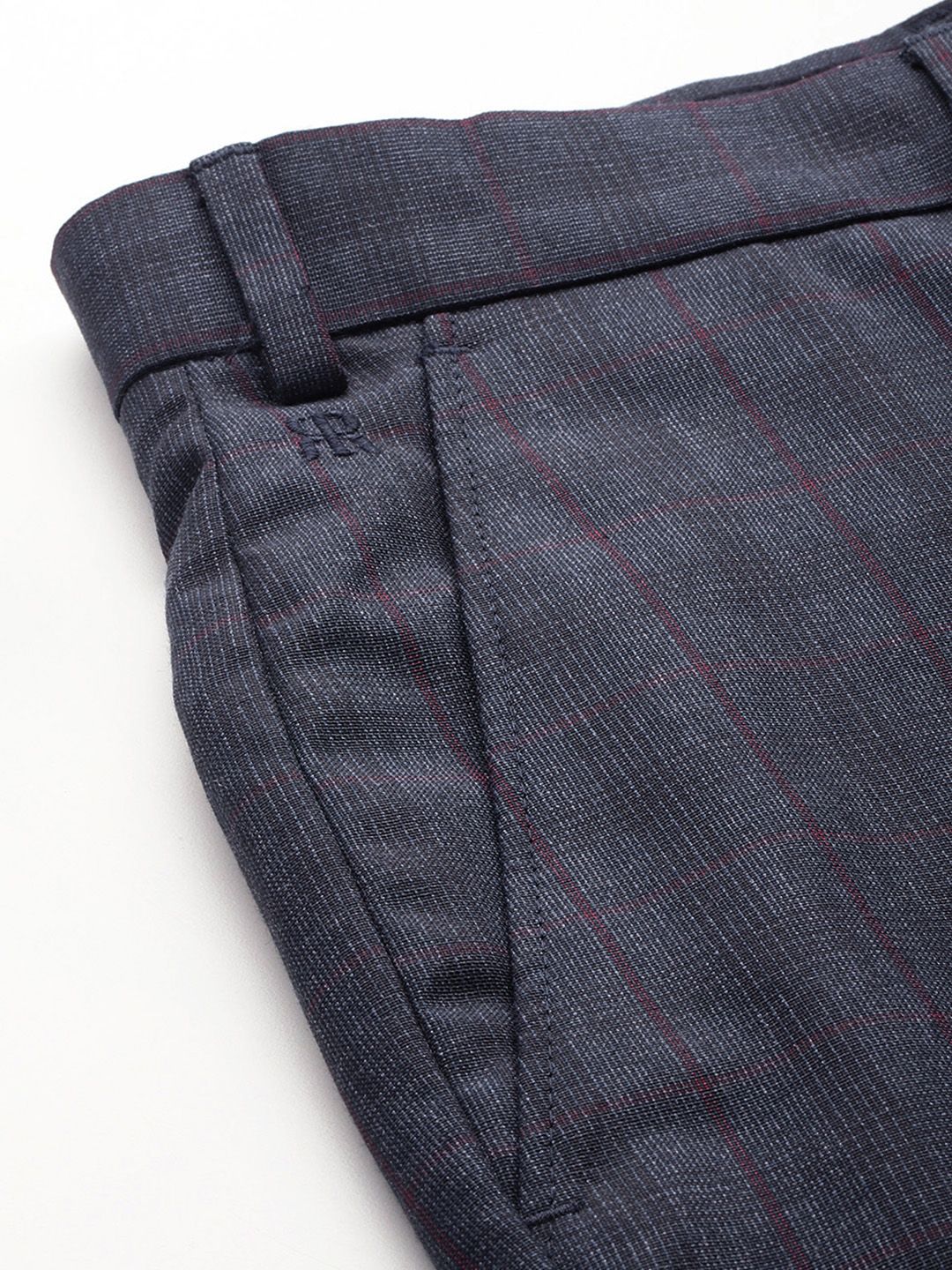 Raymond Men Checked Slim Fit Formal Trousers