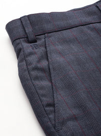 Raymond Men Checked Slim Fit Formal Trousers