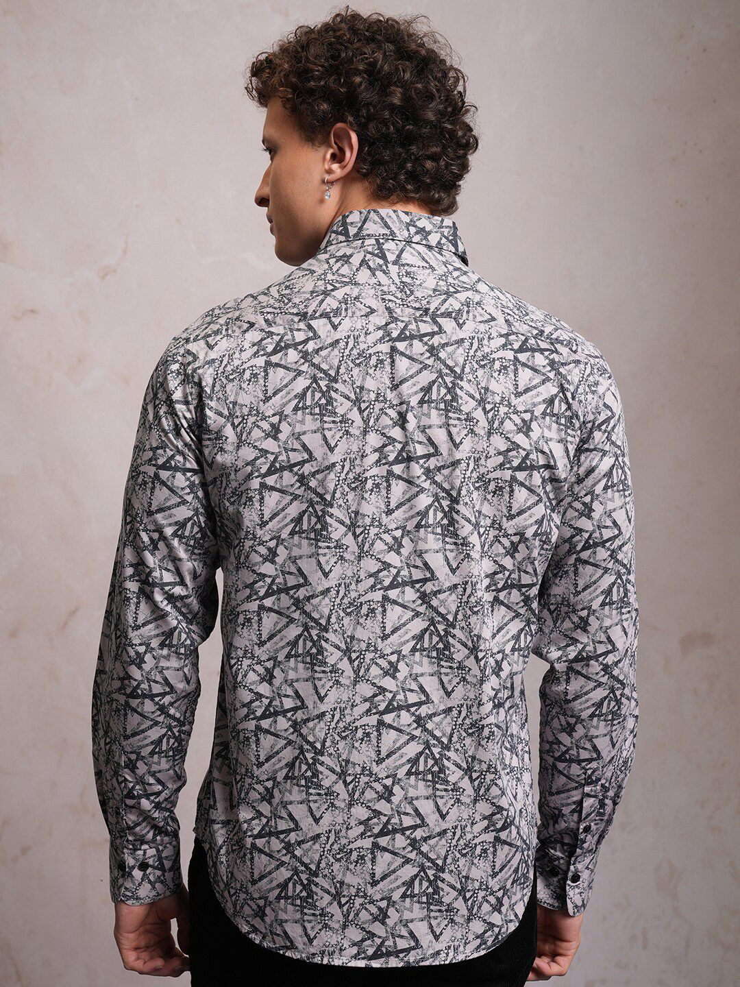 LOCOMOTIVE Luxe Satin Printed Party Shirt