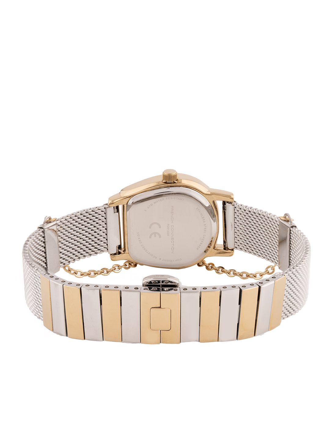 French Connection Women Embellished Dial & Stainless Steel Bracelet Straps Analogue Watch