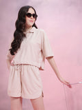 DressBerry Women Seersucker Self Design Co-ords