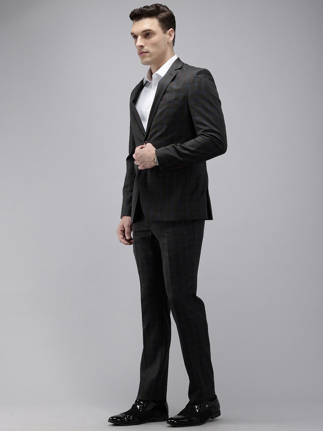 Park Avenue Checked Single Breasted Super Slim Fit 2 Piece Formal Suits