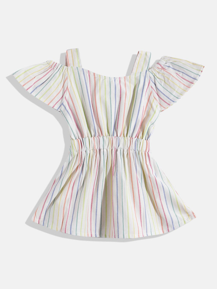 Moms Love Infant Girls Cotton Striped Fit & Flare Dress