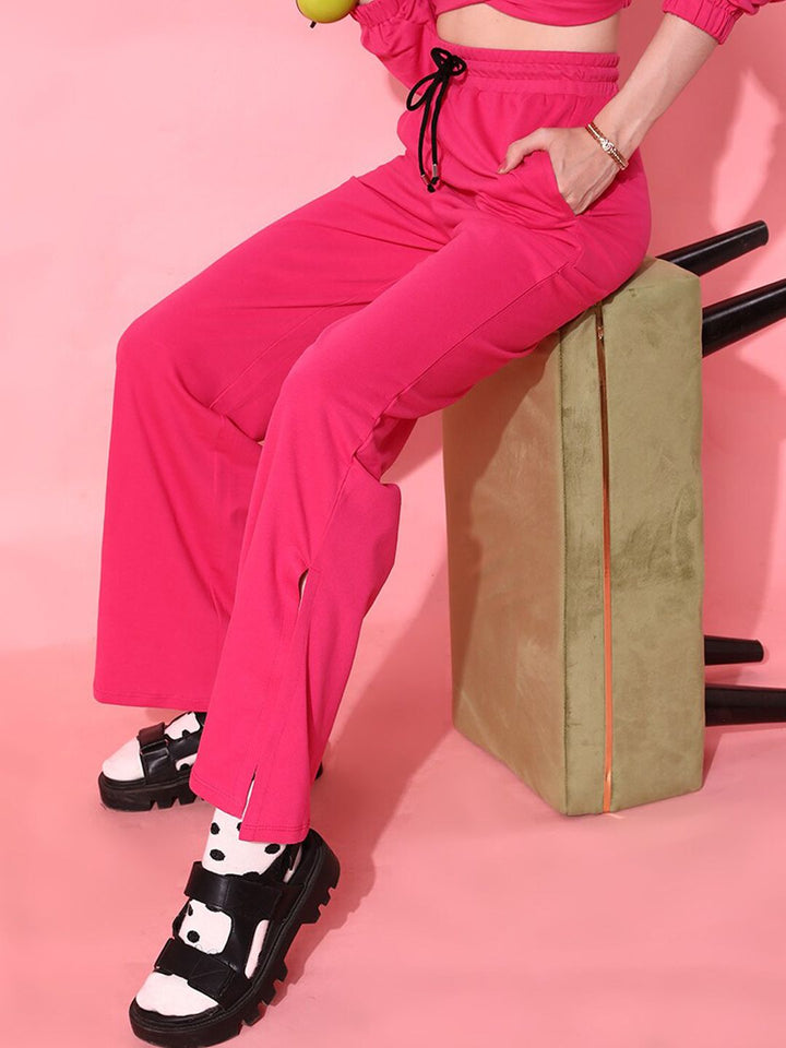 STREET 9 BASICS Women Fuchsia Solid Trousers
