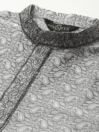 SOJANYA Men Ethnic Motifs Woven Design Jacquard Straight Kurta