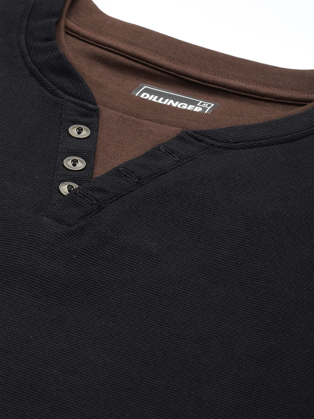 DILLINGER Men Airtex Fabric Solid T-shirt