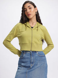DressBerry Hooded Crop Sweatshirt