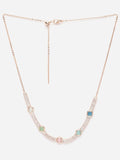 PANASH Gold-Plated Cubic Zirconia Studded Necklace