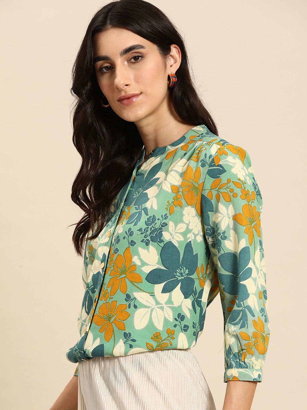 all about you Women Floral Opaque Printed Casual Shirt