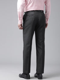 Park Avenue Men Checked Smart Fit Low-Rise Trousers
