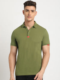 THE BEAR HOUSE Polo Collar Short Sleeves Slim Fit T-shirt
