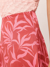 DressBerry Kawaii Floral Print Side Slit A-Line Skirt