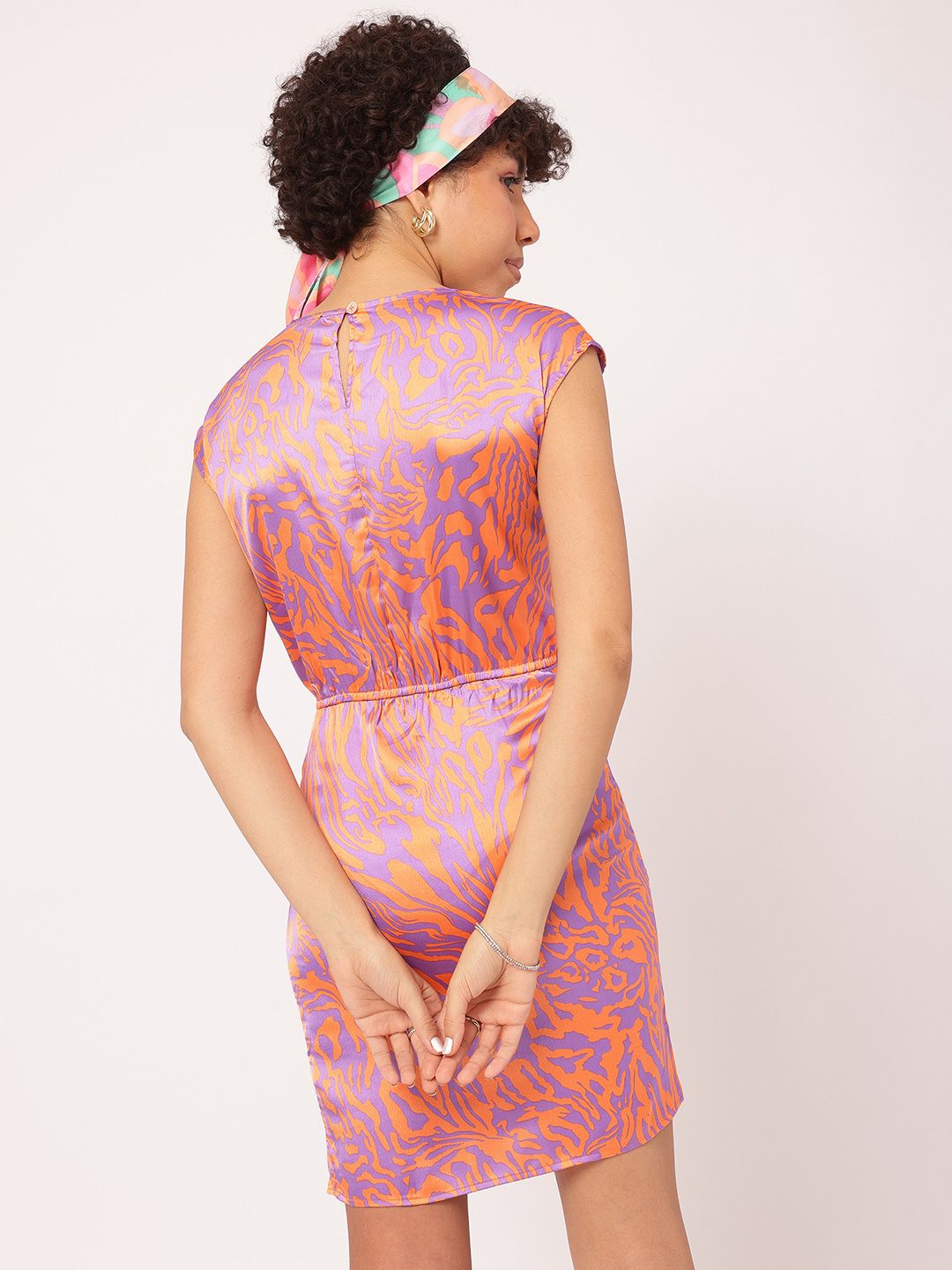 DressBerry Satin Dreams Cut-Out Bodycon Mini Dress