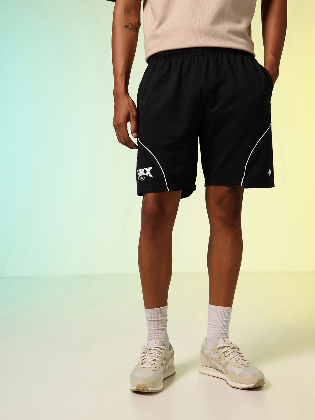 HRX by Hrithik Roshan Men Brand Logo Printed Lifestyle Shorts