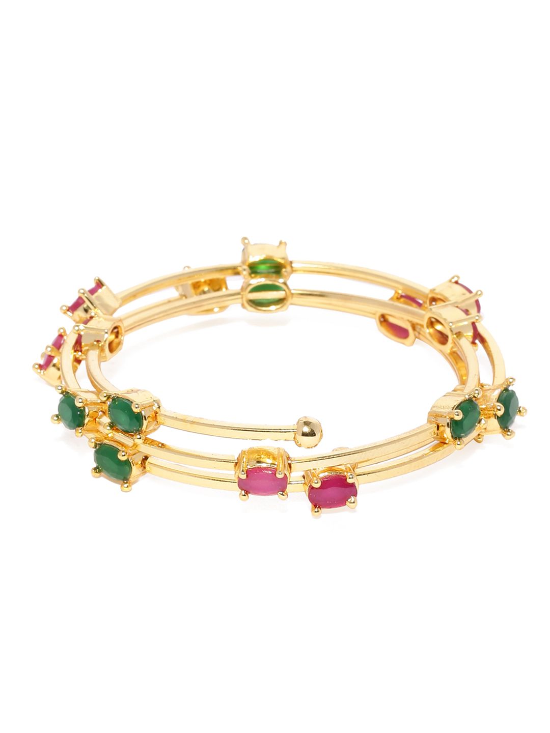 Gelang Gaya Balutan Berwarna Emas Zaveri Pearls