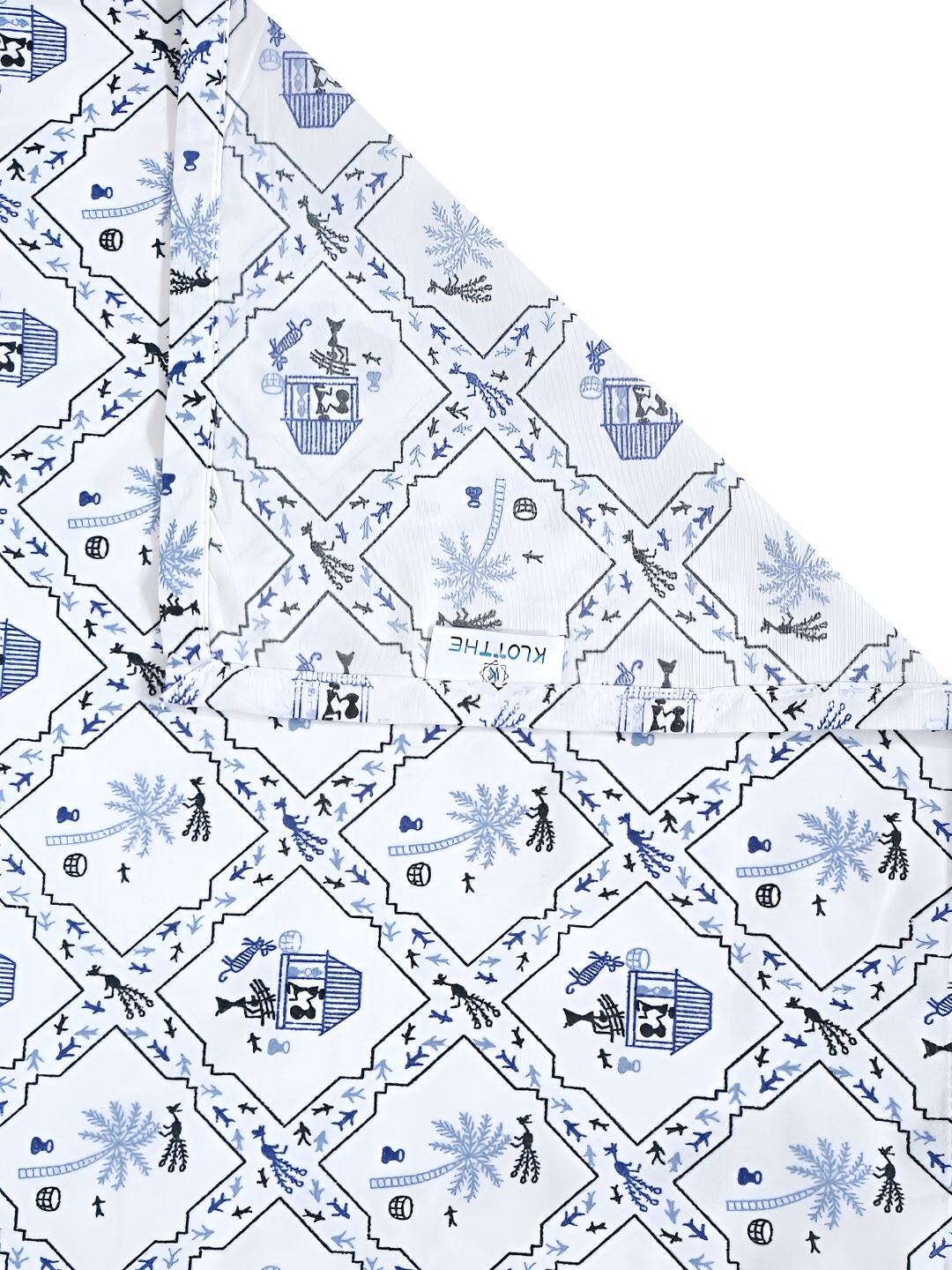 KLOTTHE Lounge Fur Cotton 300 TC Double Fine Bedsheet with 2 Pillow Covers-98 x 89 inches