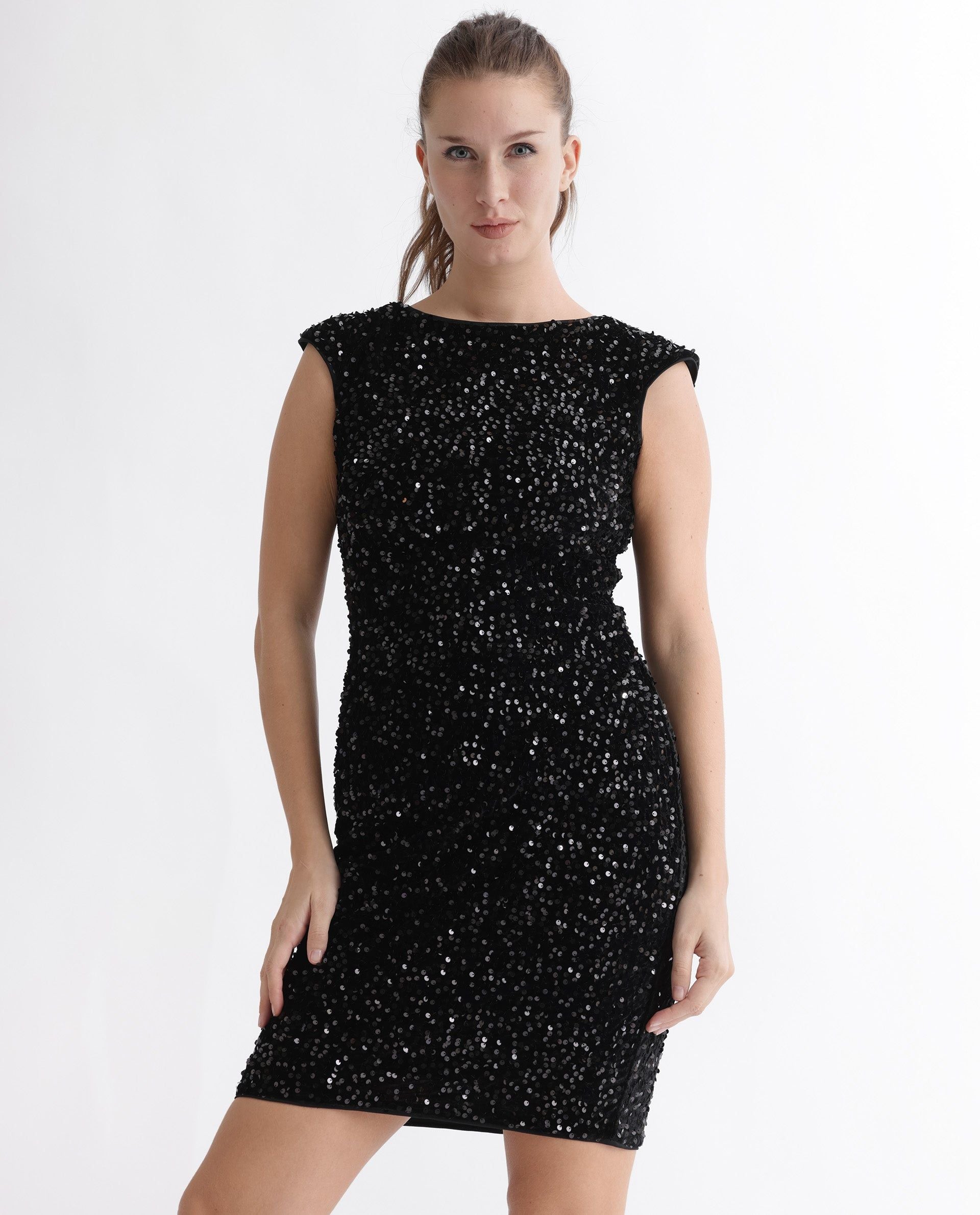 RAREISM Embellished Sequined Sheath Dress