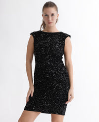 RAREISM Embellished Sequined Sheath Dress