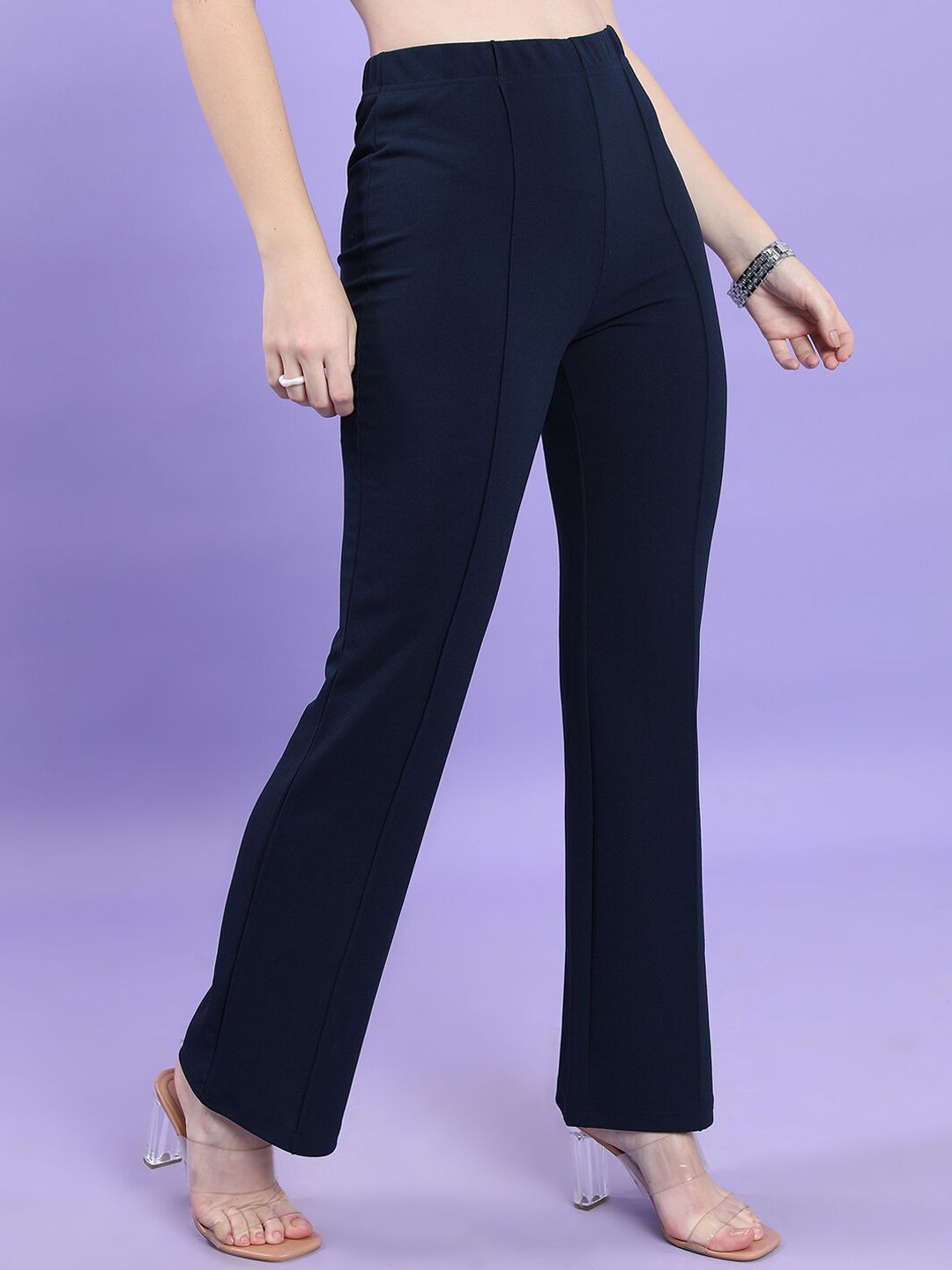 CHIC BY TOKYO TALKIES Women High-Rise Pleated Trousers