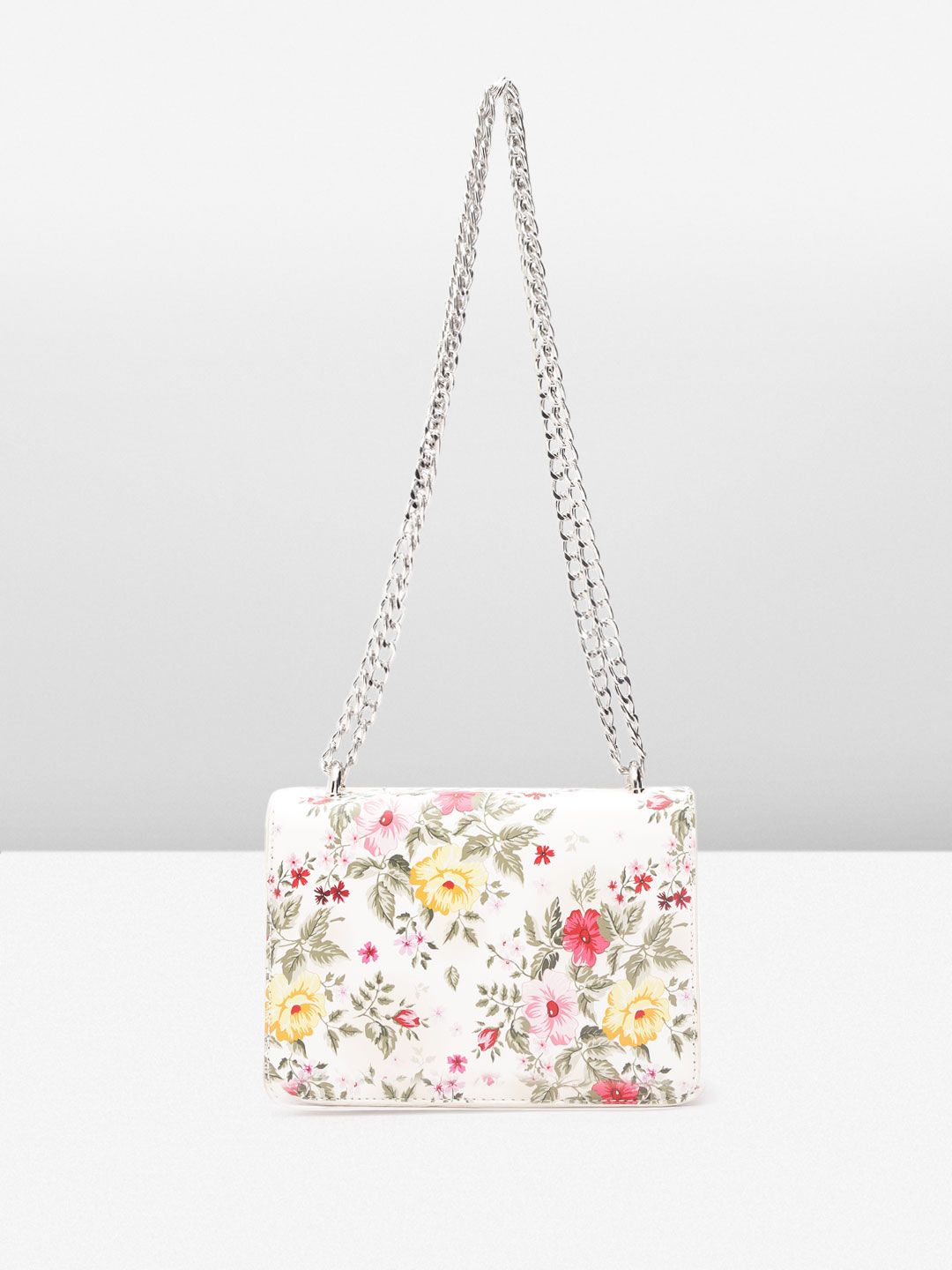 Lino Perros Floral Printed Structured Sling Bag